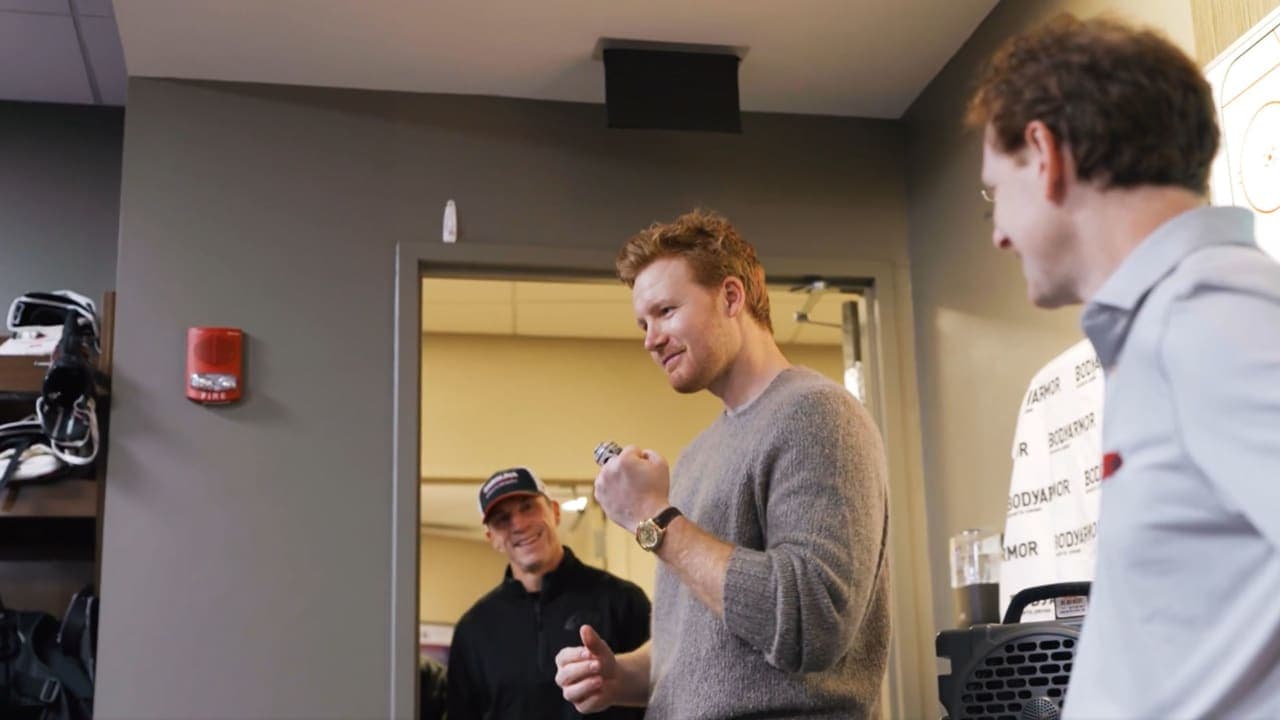Hurricanes present Freddie Andersen with his championship ring in Edmonton.