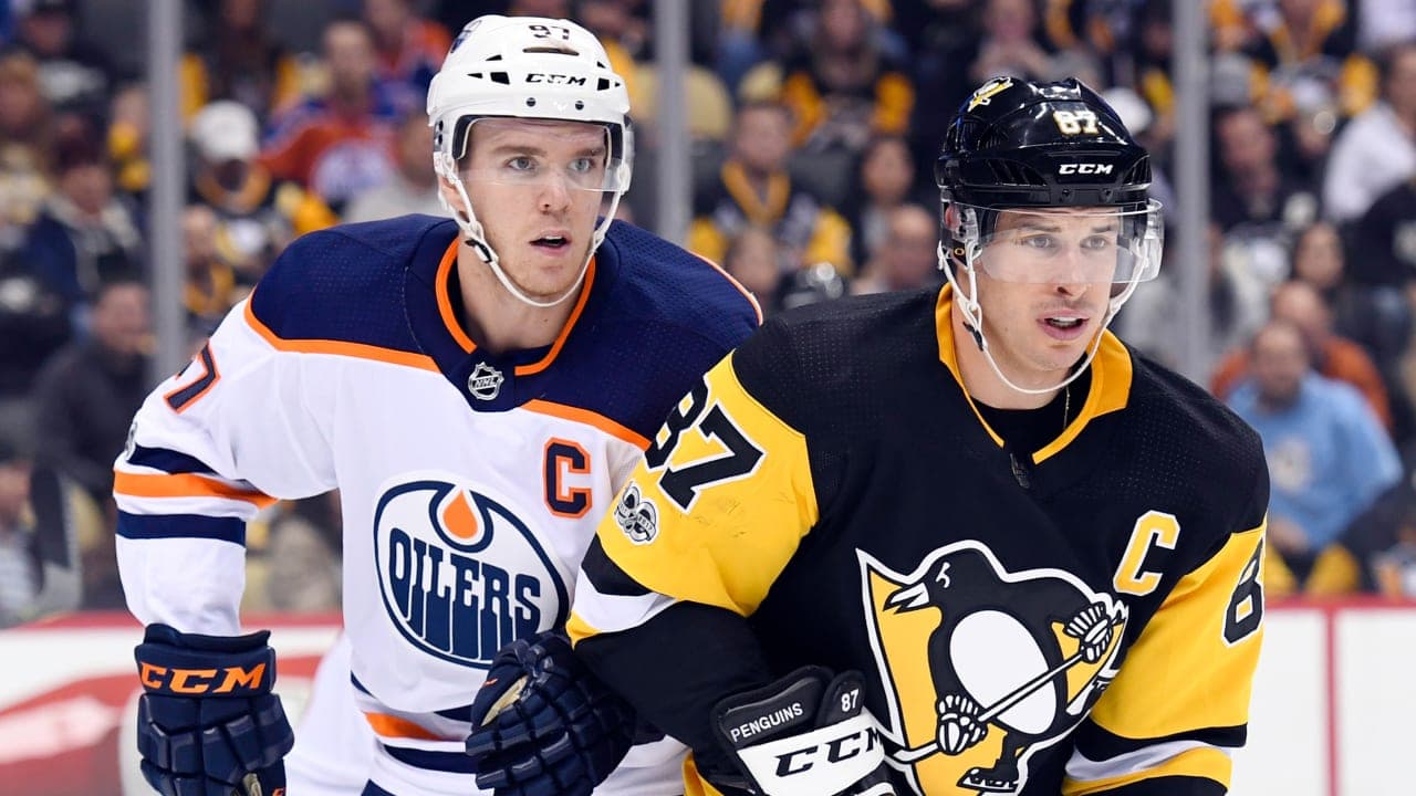 Edmonton Oilers captain Connor McDavid and Pittsburgh Penguins captain Sidney Crosby