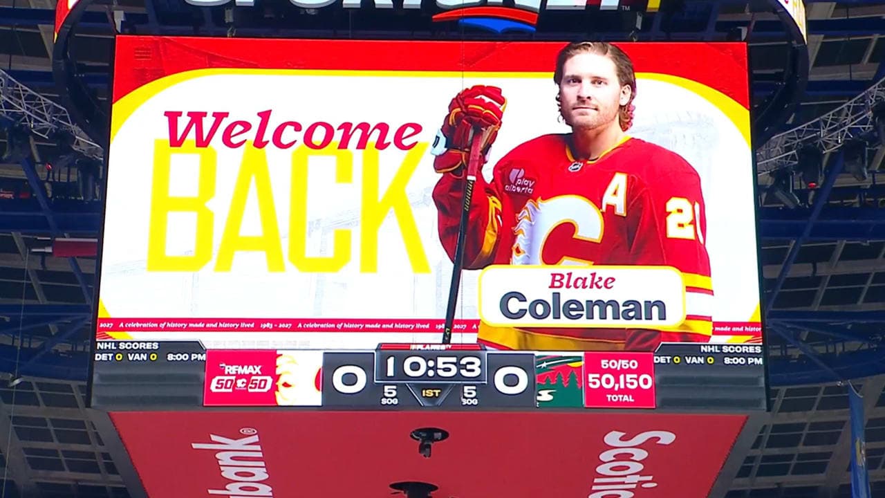 Calgary Flames welcome Blake Coleman back. 