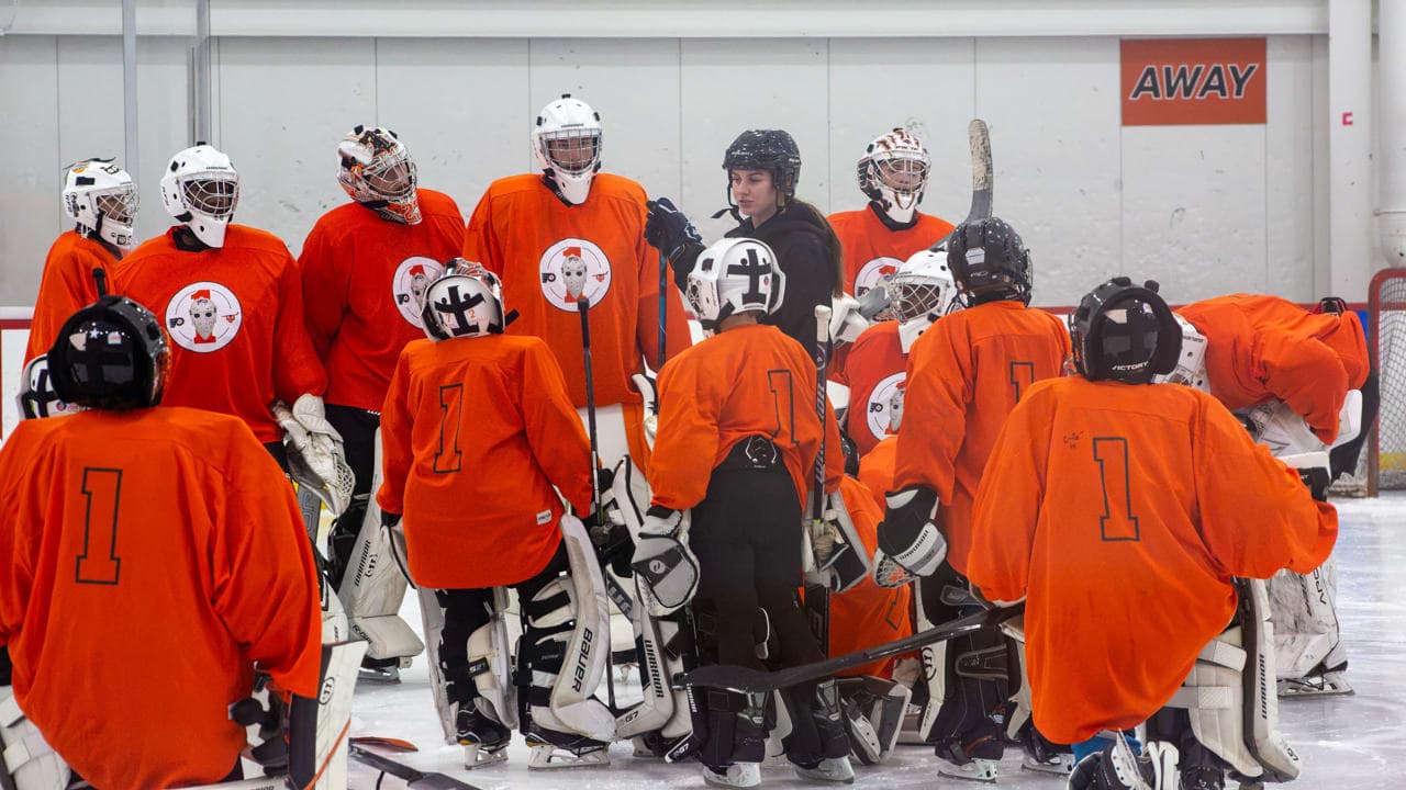 Bernie Parent Memorial Camp for young goalies at the Flyers Training Center 