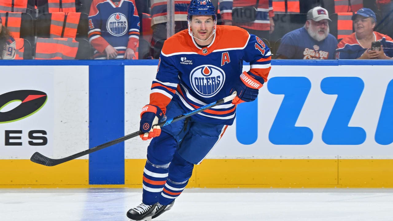 Zach Hyman #18 of the Edmonton Oilers participates in warmups prior to the game against the Vancouver Canucks at Rogers Place on September 29, 2026, in Edmonton, Alberta, Canada.