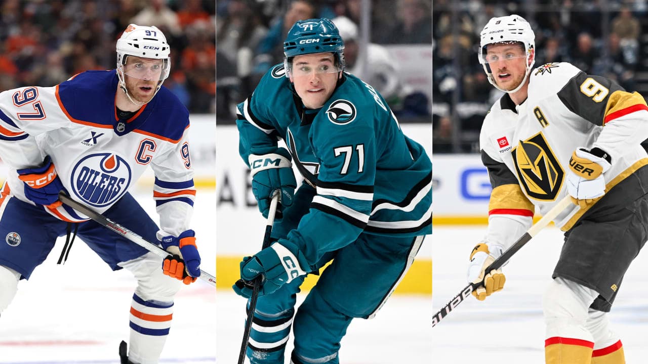 Connor McDavid, Macklin Celebrini and Jack Eichel