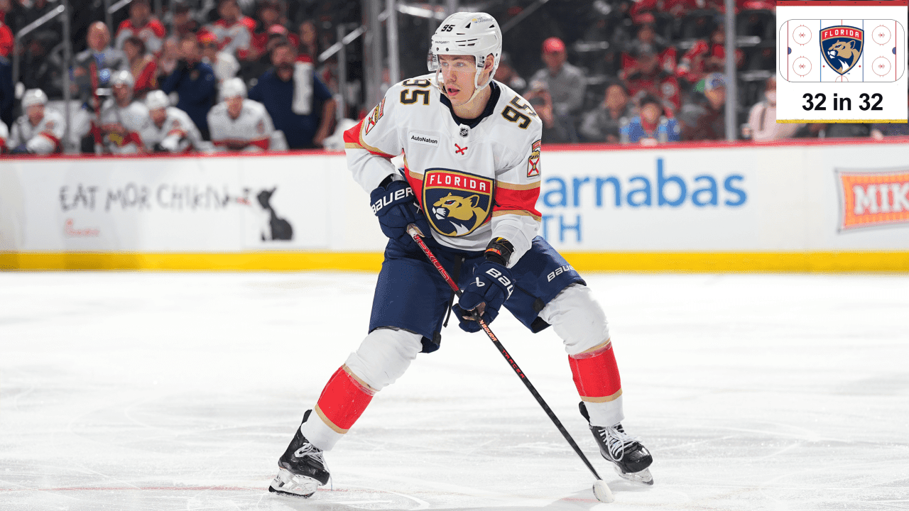 Sandis Vilmanis #95 of the Florida Panthers skates