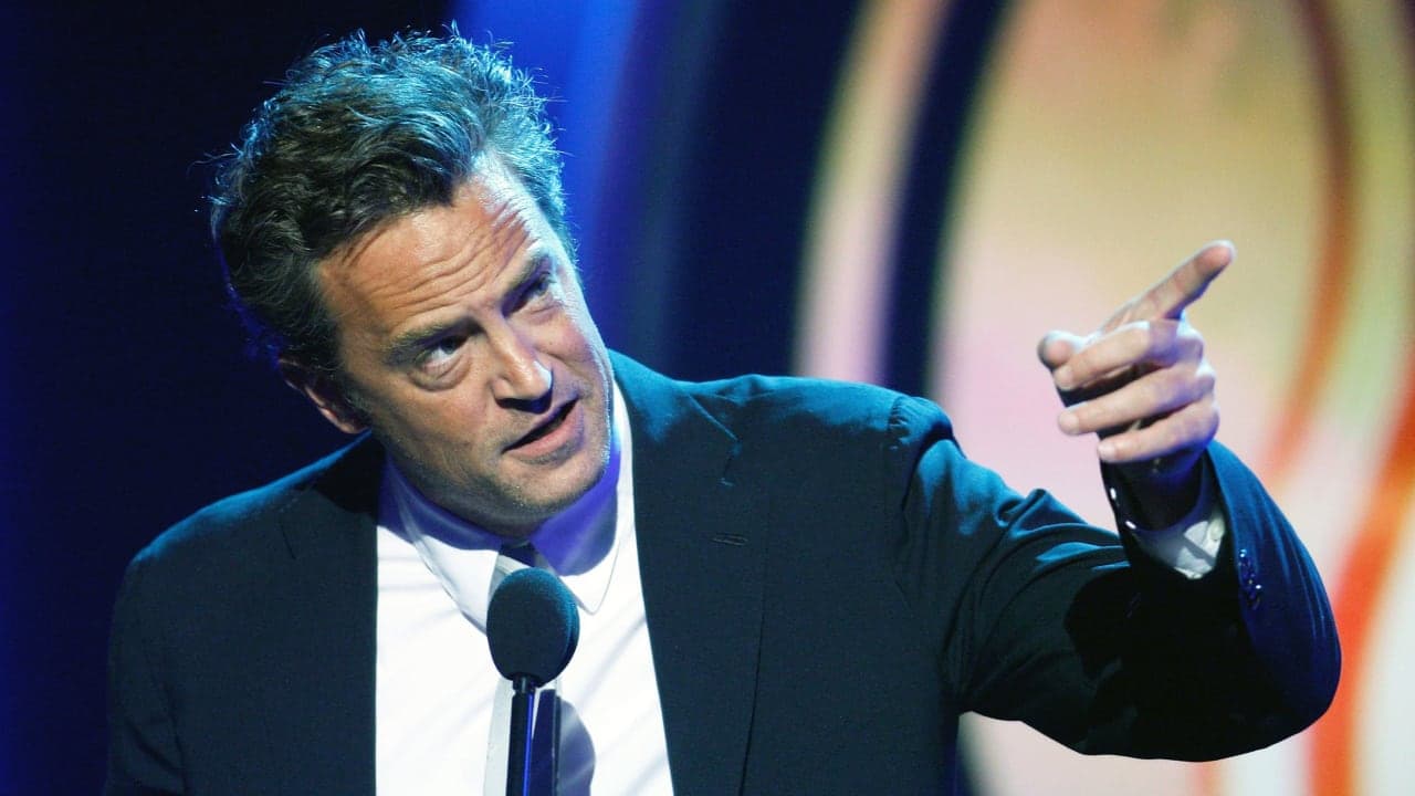 LAS VEGAS, NV - JUNE 20: Actor Matthew Perry speaks during the 2012 NHL Awards at the Encore Theater at the Wynn Las Vegas on June 20, 2012 in Las Vegas, Nevada. (Photo by Isaac Brekken/Getty Images)