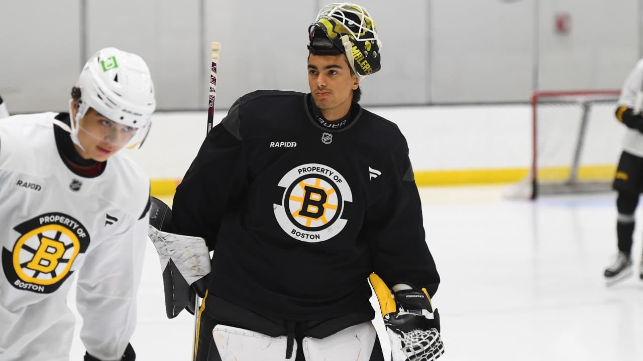 Leo Henriquez at Bruins development camp