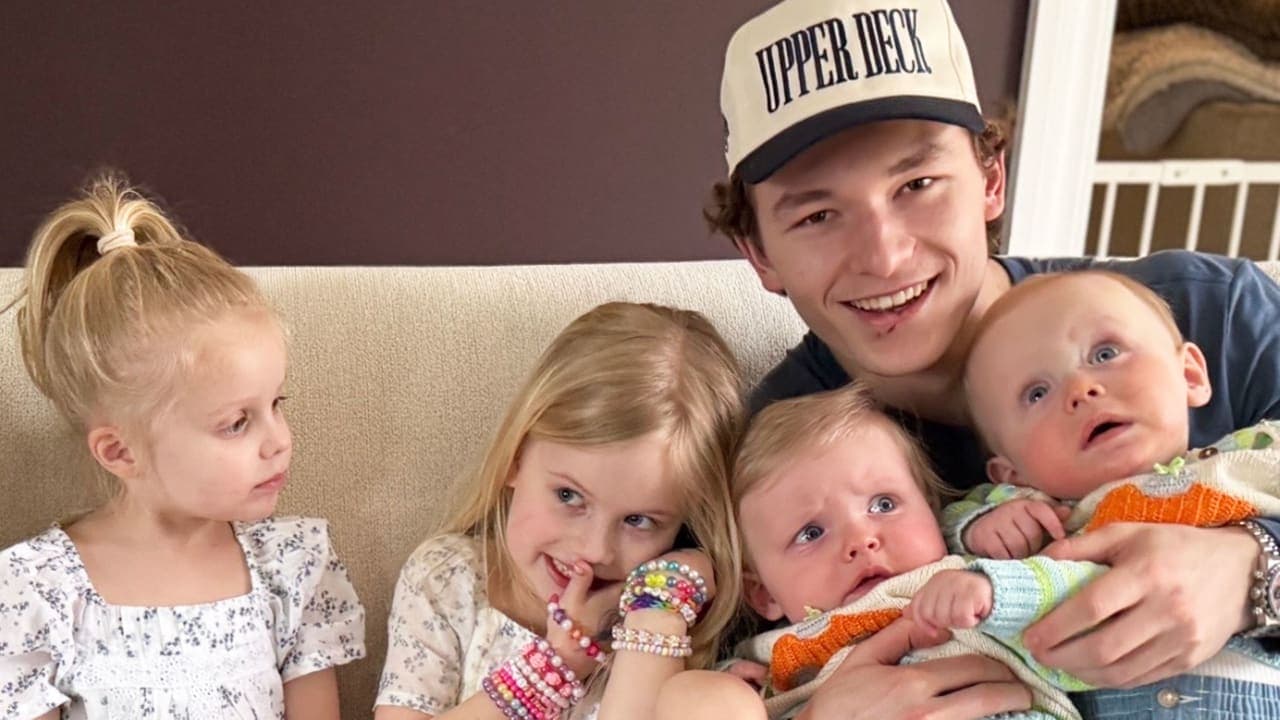 Matthew Schaefer with Matt Martin's kids