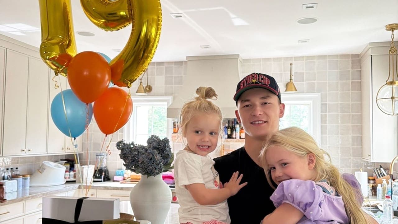 Matthew Schaefer celebrating his 19th birthday with Matt Martin's kids