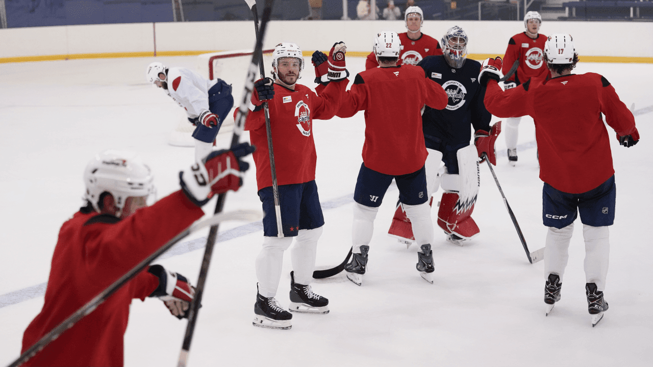 Caps skate at U.S. Naval Academy.