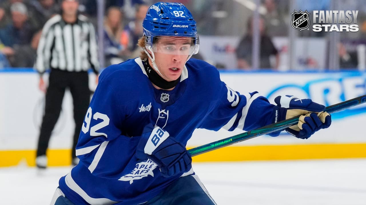 Gavin McKenna #92 of the Toronto Maple Leafs skates against the Ottawa Senators in preseason game action at Scotiabank Arena on September 23, 2026 in Toronto, Ontario, Canada. 