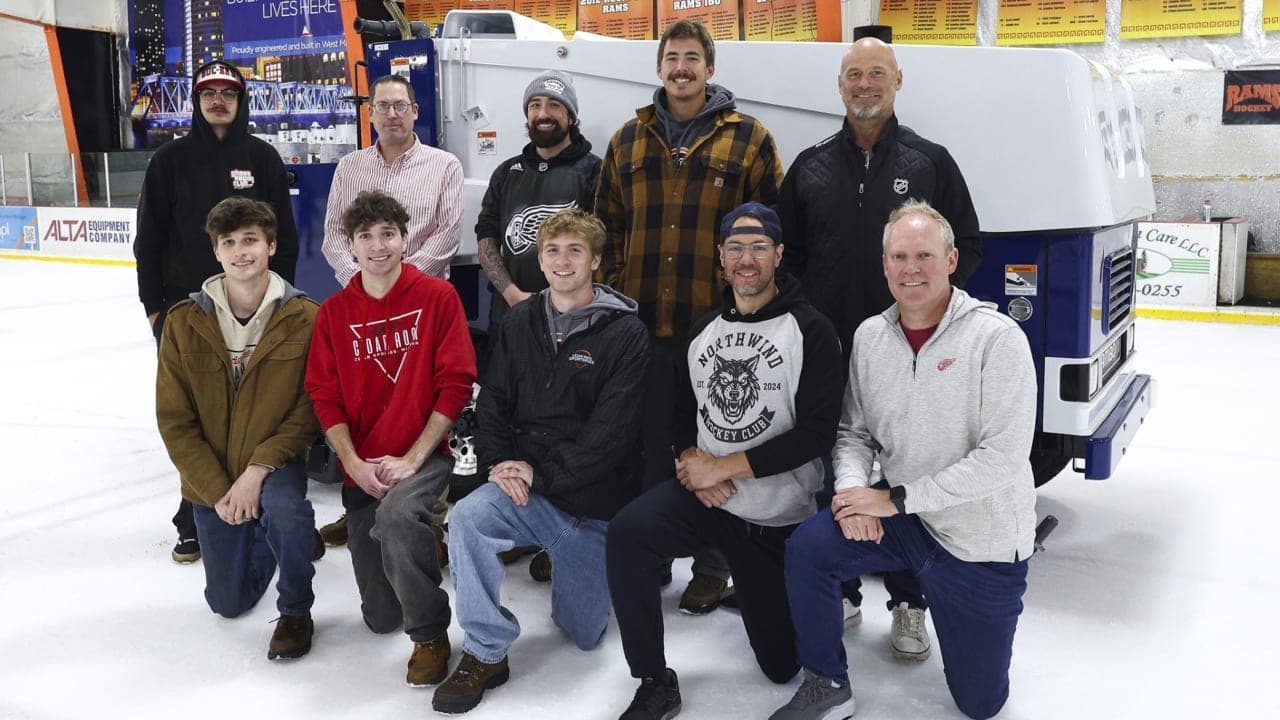 NHL NHLPA growth fund donates Zamboni with Red Wings