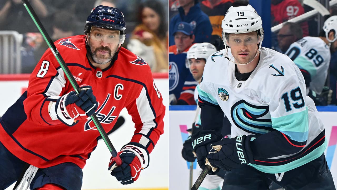 Capitals Alex Ovechkin and Kraken Jared McCann